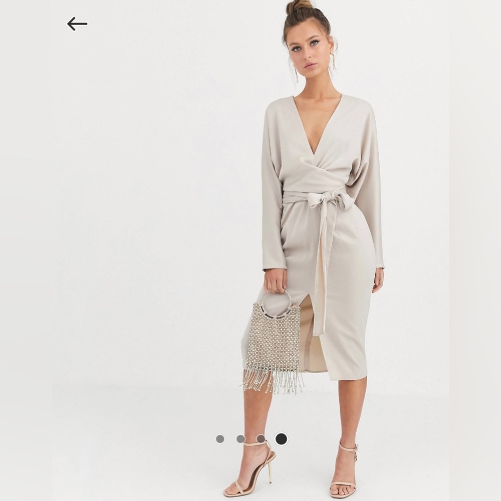 ASOS midi satin dress. Size 4